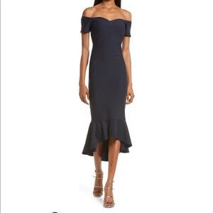 LULU’S How Much I Care Off the Shoulder Dress NewWith Tag!Color:MidnightBlue